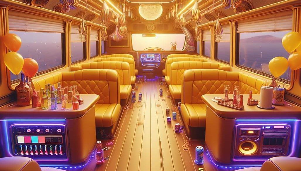 gele partybus huren